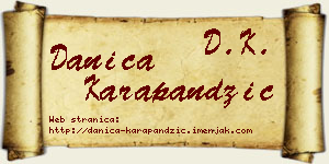 Danica Karapandžić vizit kartica